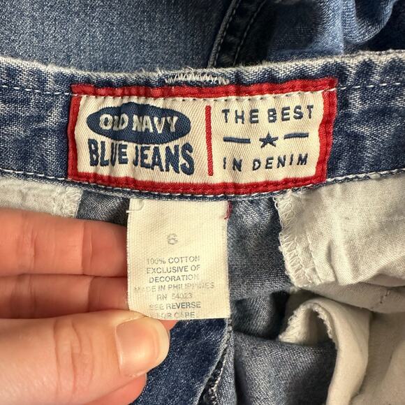 Vintage Y2K Old Navy Embroidered Floral Capri Jeans Size 6‎ - Picture 2 of 9